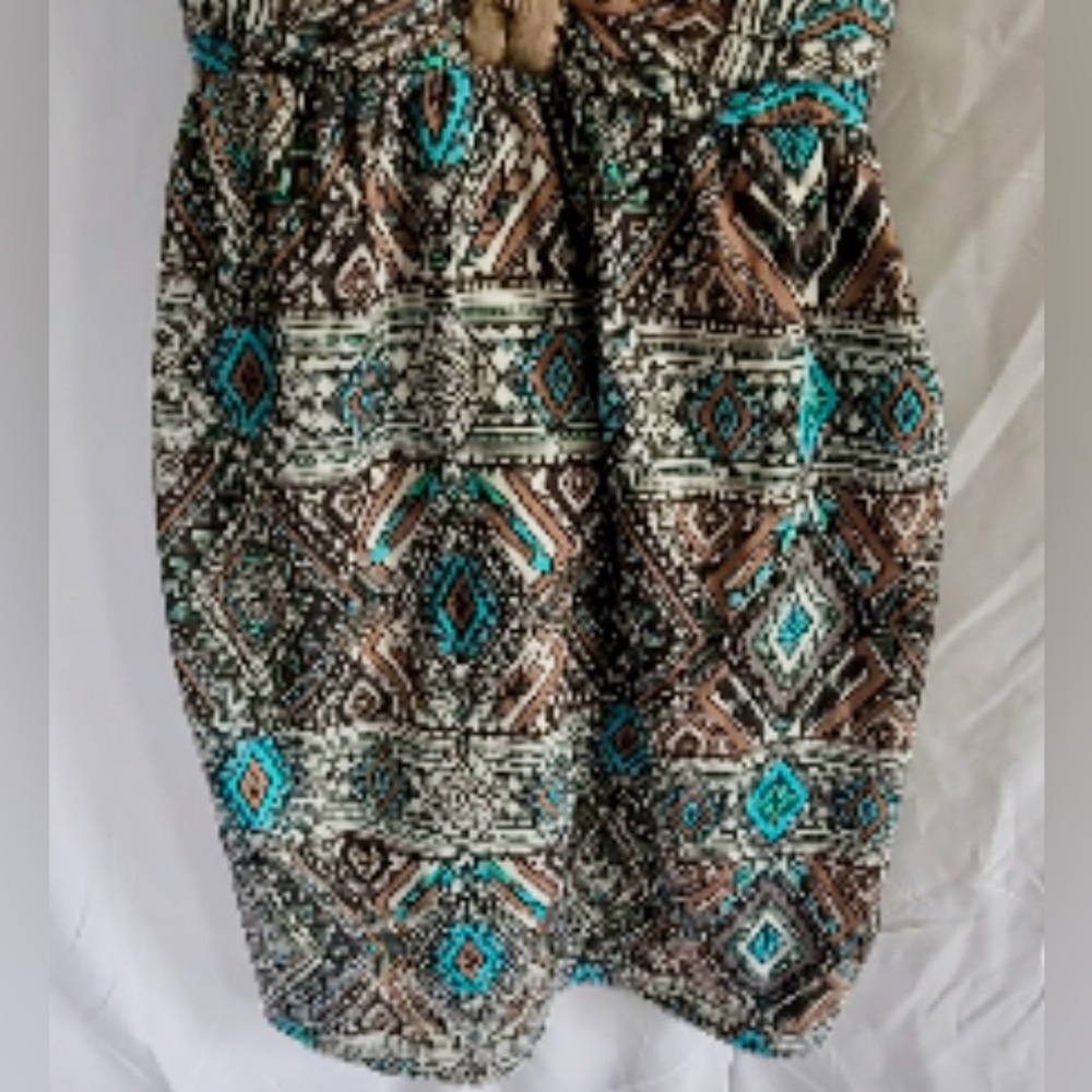 Billibong Aztec Print Ruched Bodice SunDress - Picture 7 of 10